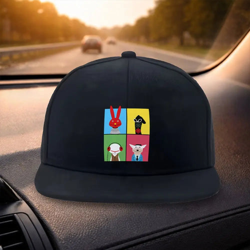 Cartoon Animal Pattern Snapback Cap