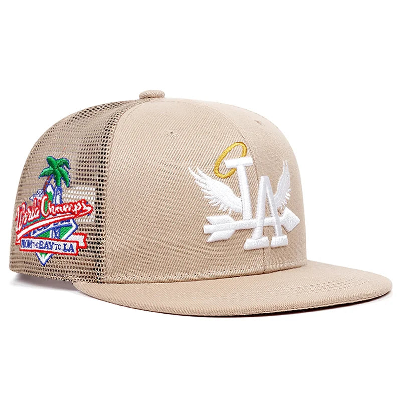 LA Wings Embroidered Mesh Snapback Cap
