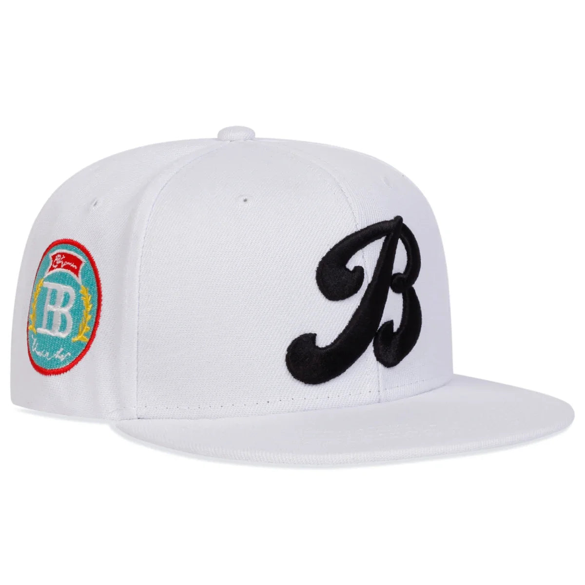Unisex B Letter Embroidered Snapback Cap
