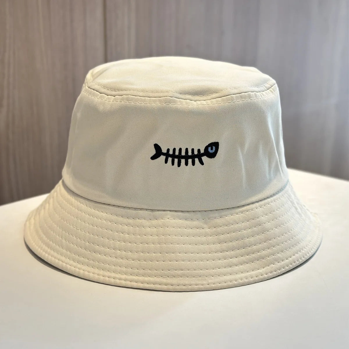 Popular Unisex Summer Bucket Hat For Women Embroidery Fish