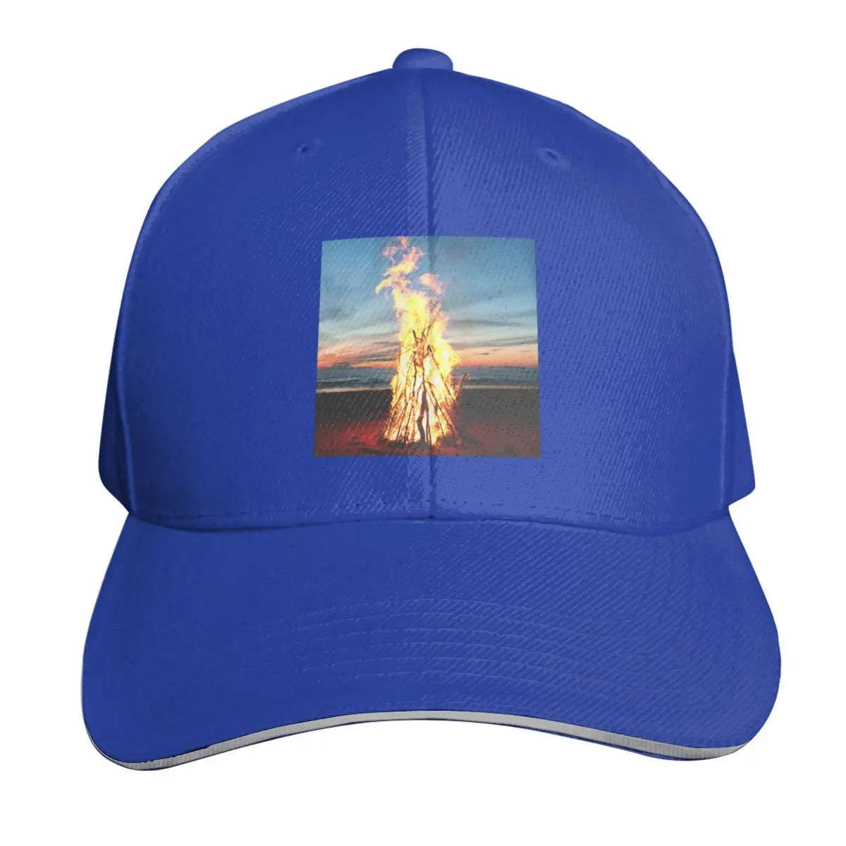 Bonfire In The Beach Vintage Baseball Cap
