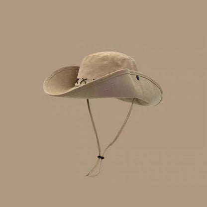 10cm Wide Brim Waterproof UV Protection Bucket Hat