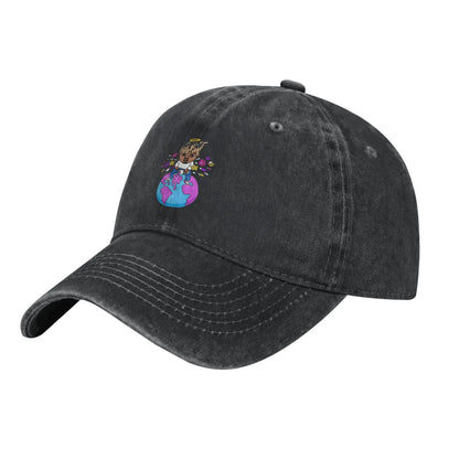 Juice Wrld Distressed Denim Washed Baseball Cap