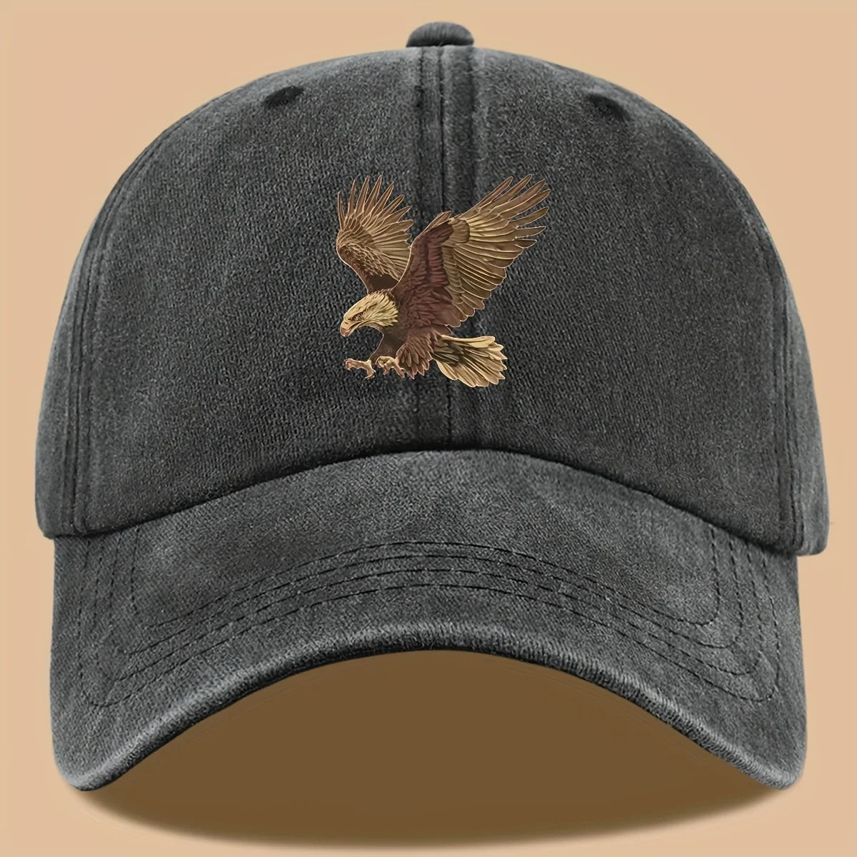 Eagle Print Outdoor Baseball Cap