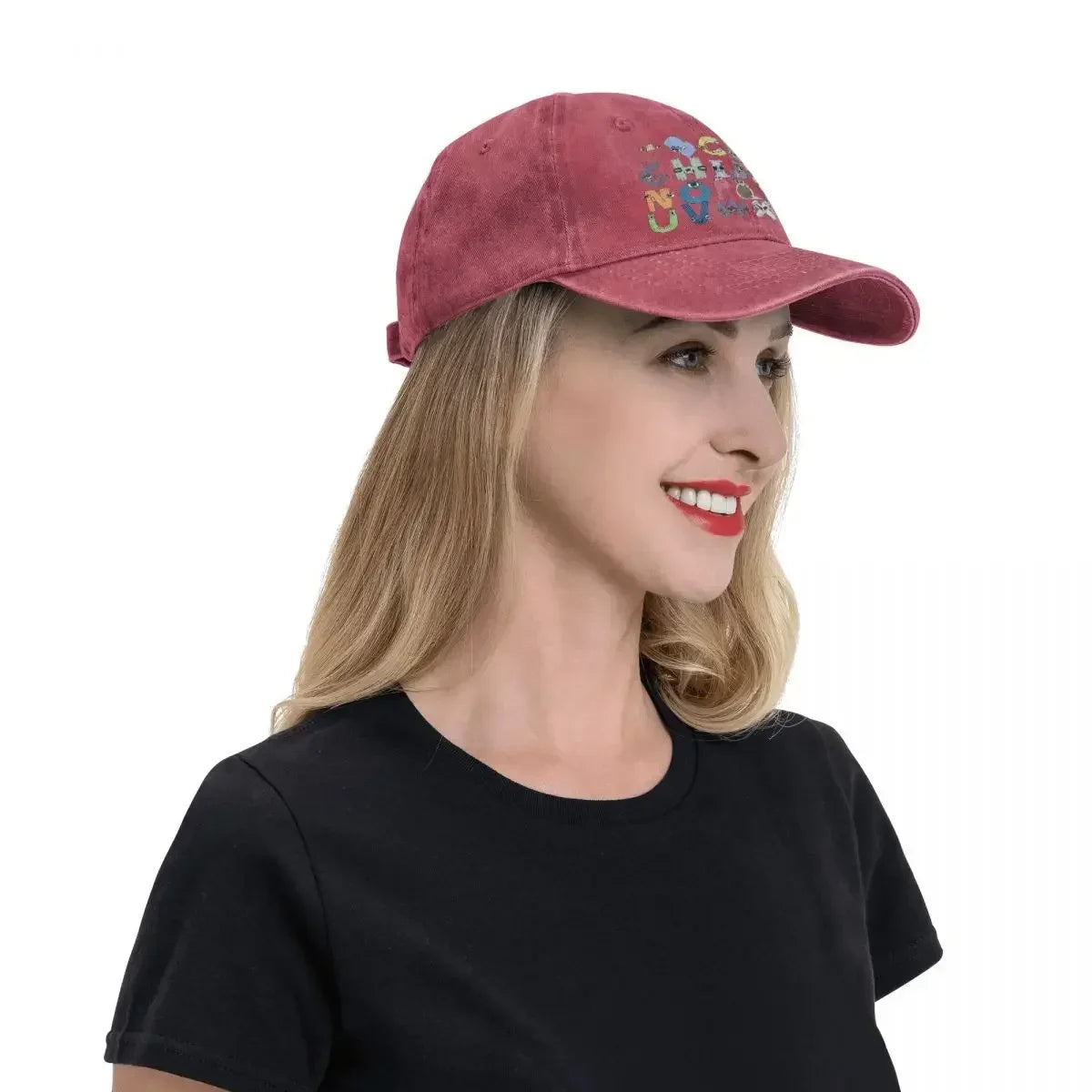 Villain ABC Letter Distressed Washed Baseball Cap
