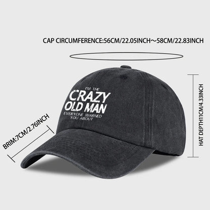 Crazy Old Man Baseball Cap