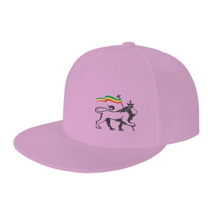 Lion Of Judah Rasta Flat Brim Snapback Cap