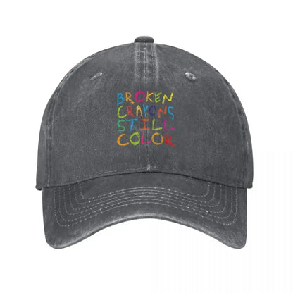 Broken Crayons Still Color Grunge Baseball Cap