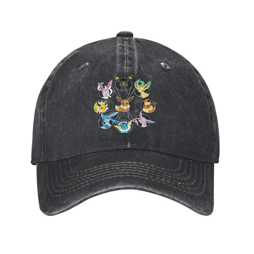 Pokemon Eevee Evolution Circle Casual Baseball Cap