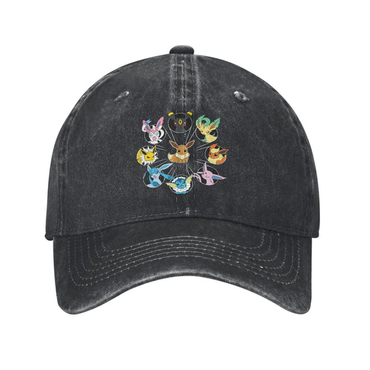 Pokemon Eevee Evolution Circle Casual Baseball Cap
