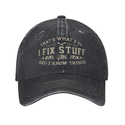 Funny Fix Stuff Baseball Cap
