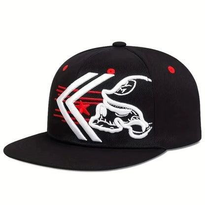 Skeleton Embroidered Unisex Hip-Hop Snapback Cap