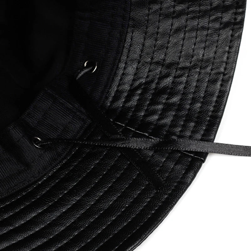 Faux Leather Bucket Hats