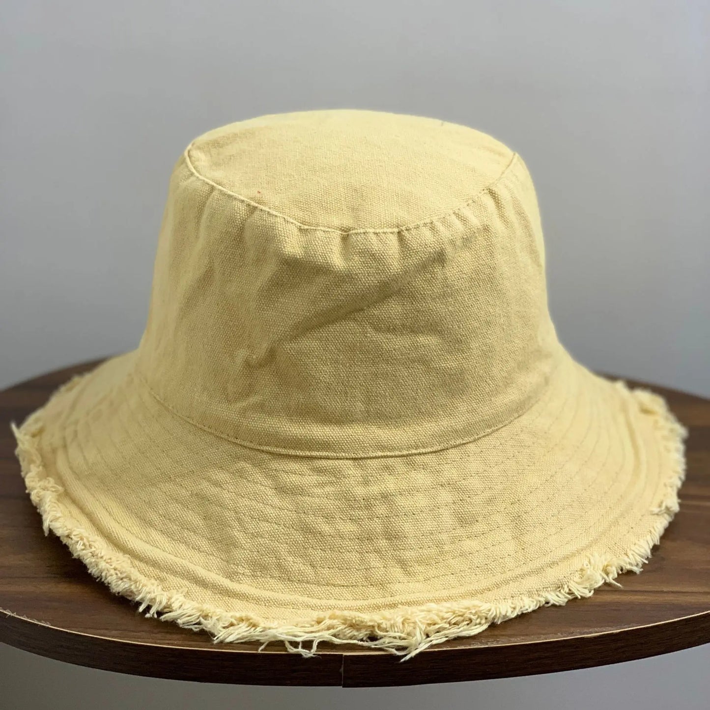 Cotton Fringed Bucket Hat Soft Fisherman Cap