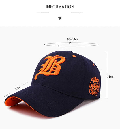 Summer Cotton Embroidery Snapback Baseball Cap