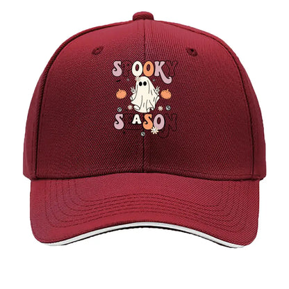 Spooky Season Ghost Pumpkin Baseball Cap