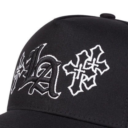 Gothic LA Cross Letter Embroidery Baseball Cap