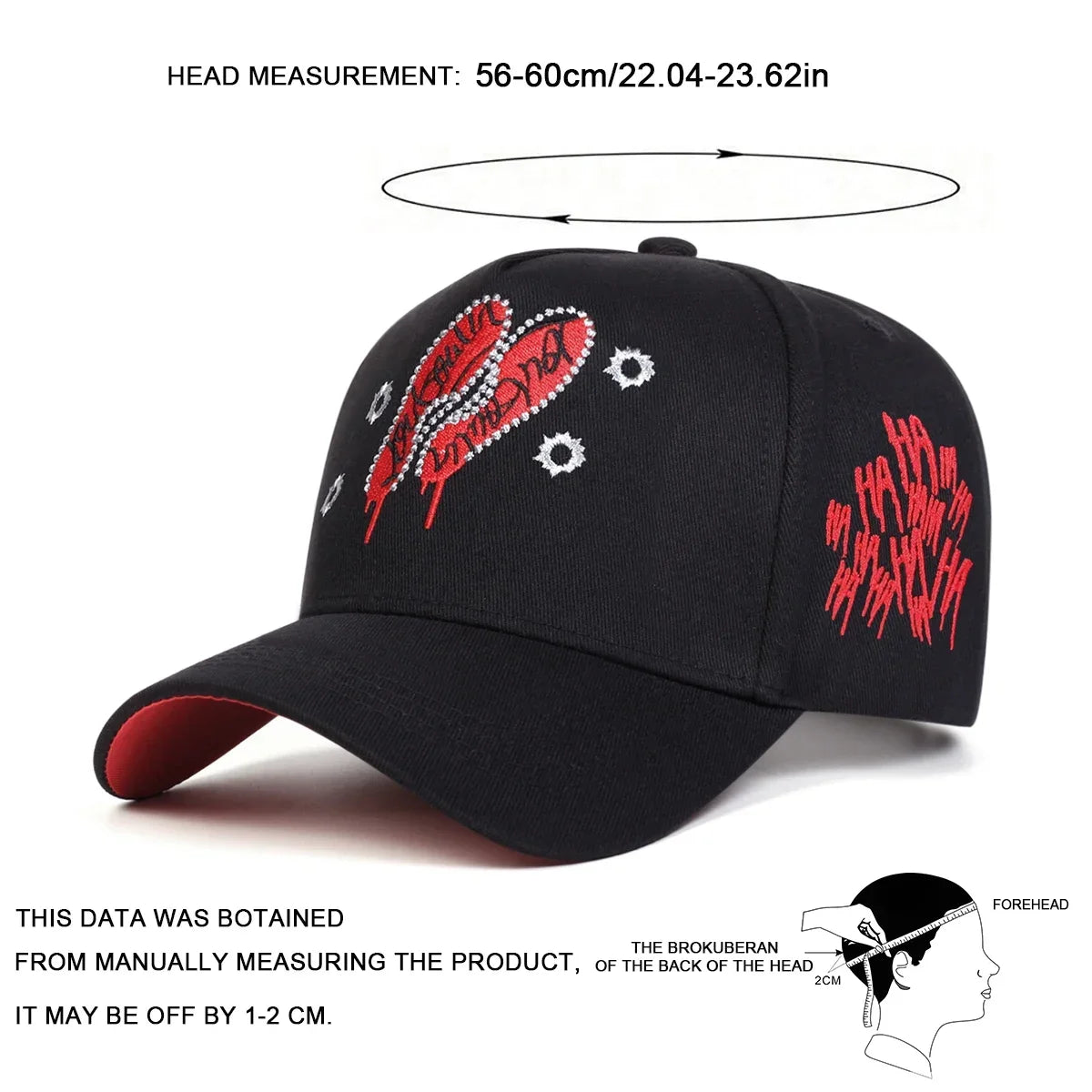 Unisex Embroidered Footprint Baseball Cap