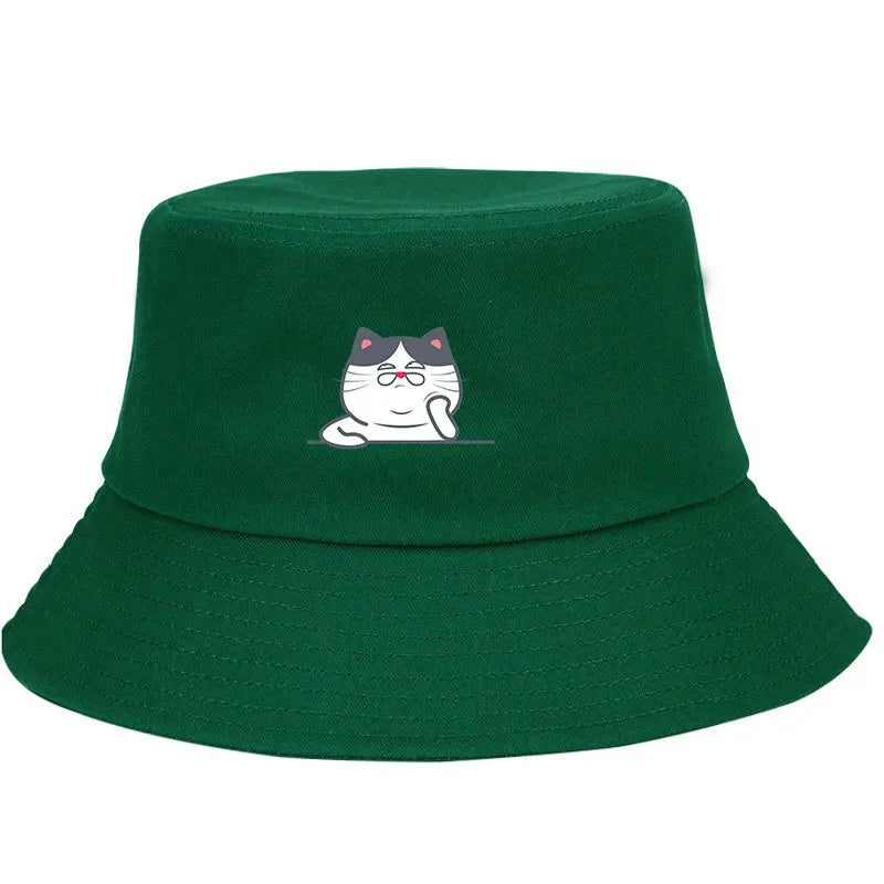 Cute Cat Adjustable Bucket Hat