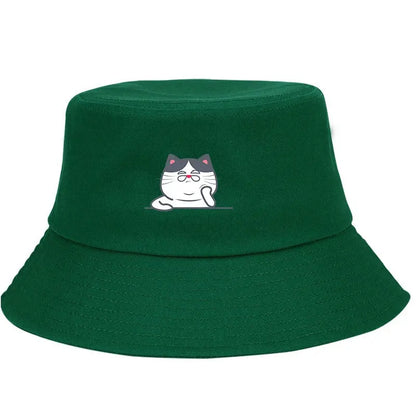 Cute Cat Adjustable Bucket Hat