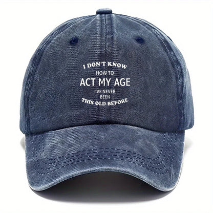 Vintage Letter Washed Baseball Cap