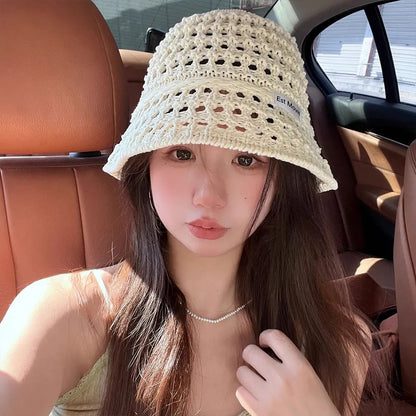 Summer Hollow Crochet Beach Bucket Hat