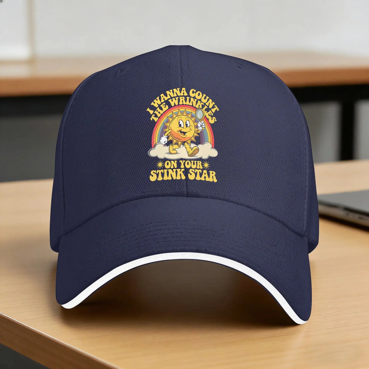 I Wanna Count The Wrinkles Funny Couple Baseball Cap