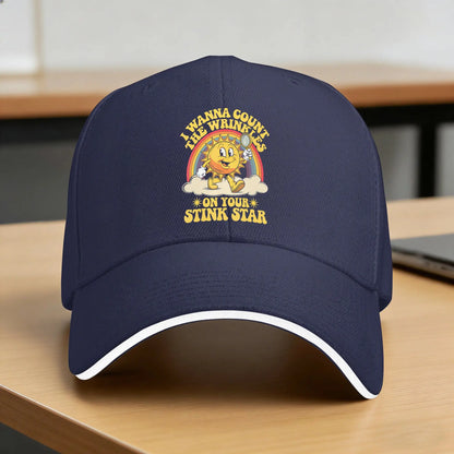 I Wanna Count The Wrinkles Funny Couple Baseball Cap