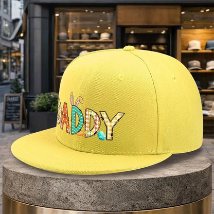 Daddy Easter Bunny Print Snapback Cap