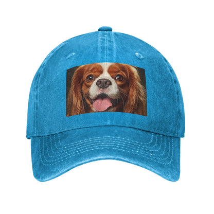 Cavalier King Charles Denim Baseball Cap