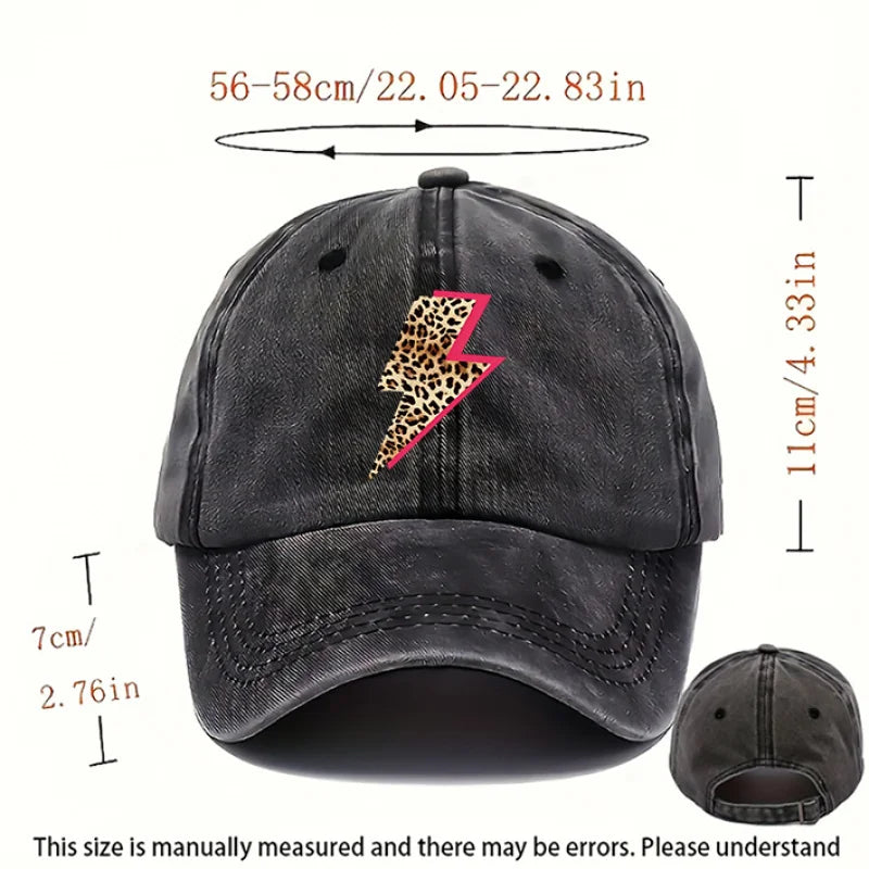 Leopard Lightning Adjustable Baseball Cap
