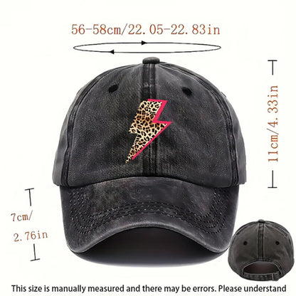 Leopard Lightning Adjustable Baseball Cap