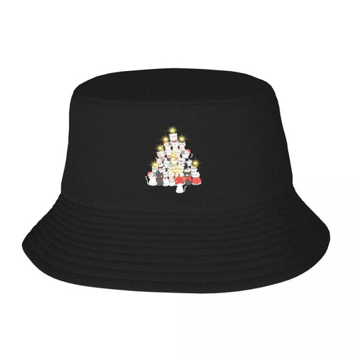 Christmas Cats Party Print Bucket Hat Design