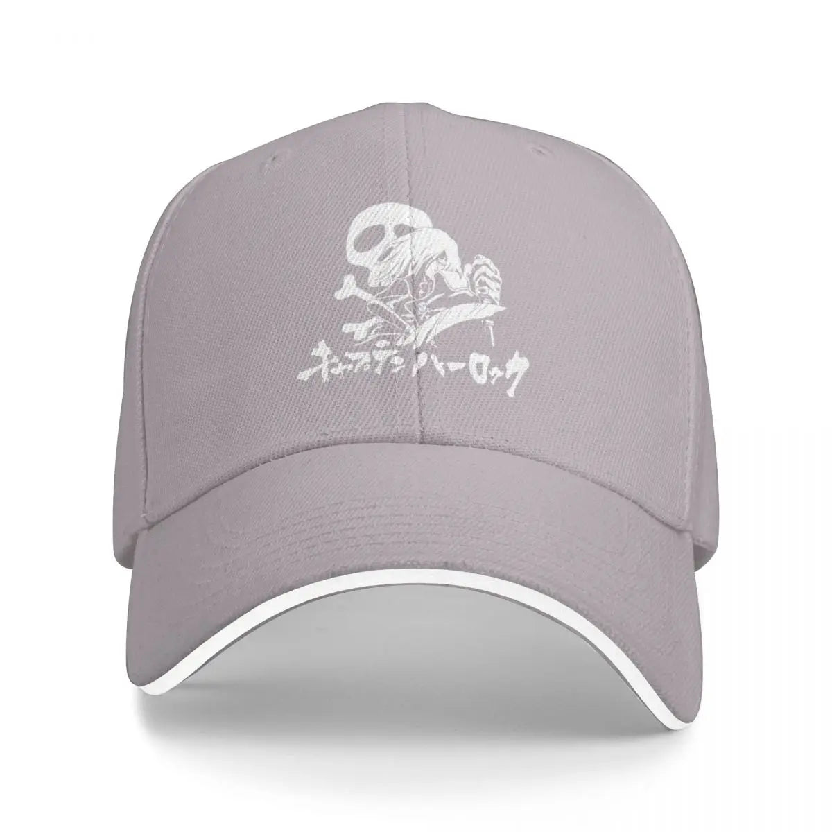 Harlock White Custom Dad Baseball Cap