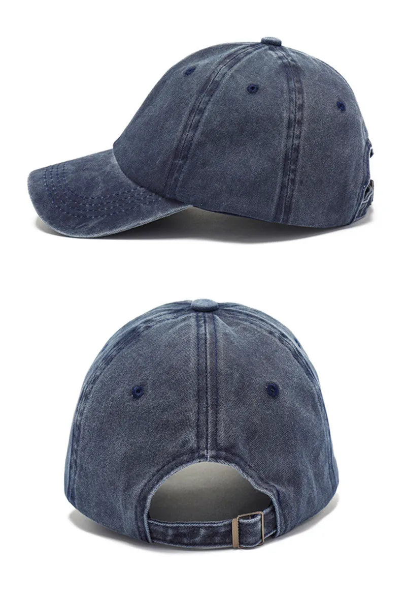 Fishbone Baseball Cap Summer Distressed Dad Hats