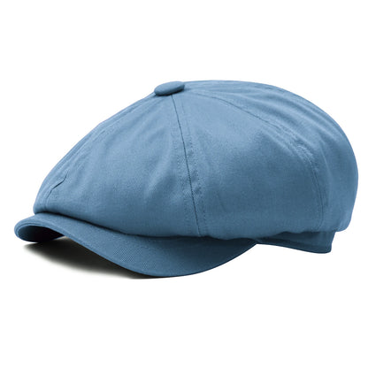 BOTVELA White Twill Cotton Newsboy Cap For Men Women Classic Cabbies Driver Apple Caps Gatsby Flat Hat Baker Boy Headpiece 003 Size 61cm