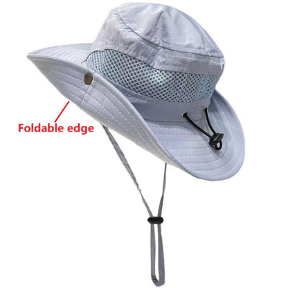 Kids Quick-Dry Mesh Breathable UV Protection Bucket Hat