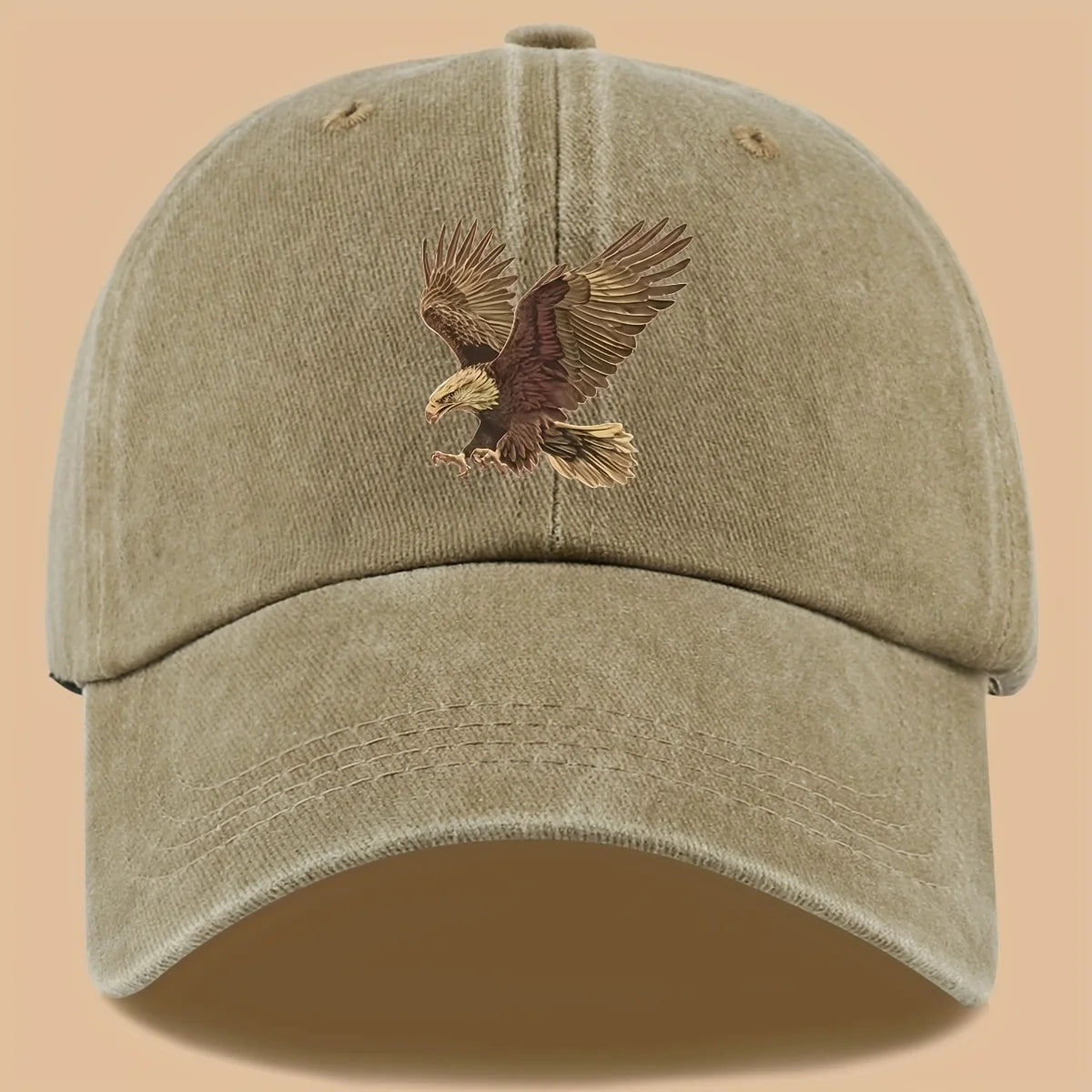 Eagle Print Outdoor Baseball Cap