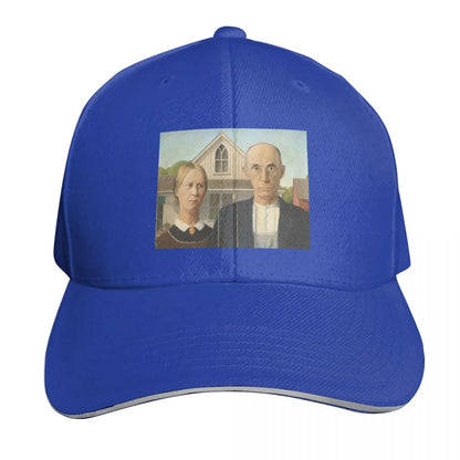 Grant Wood American Gothic 1930 Mesh Baseball Cap