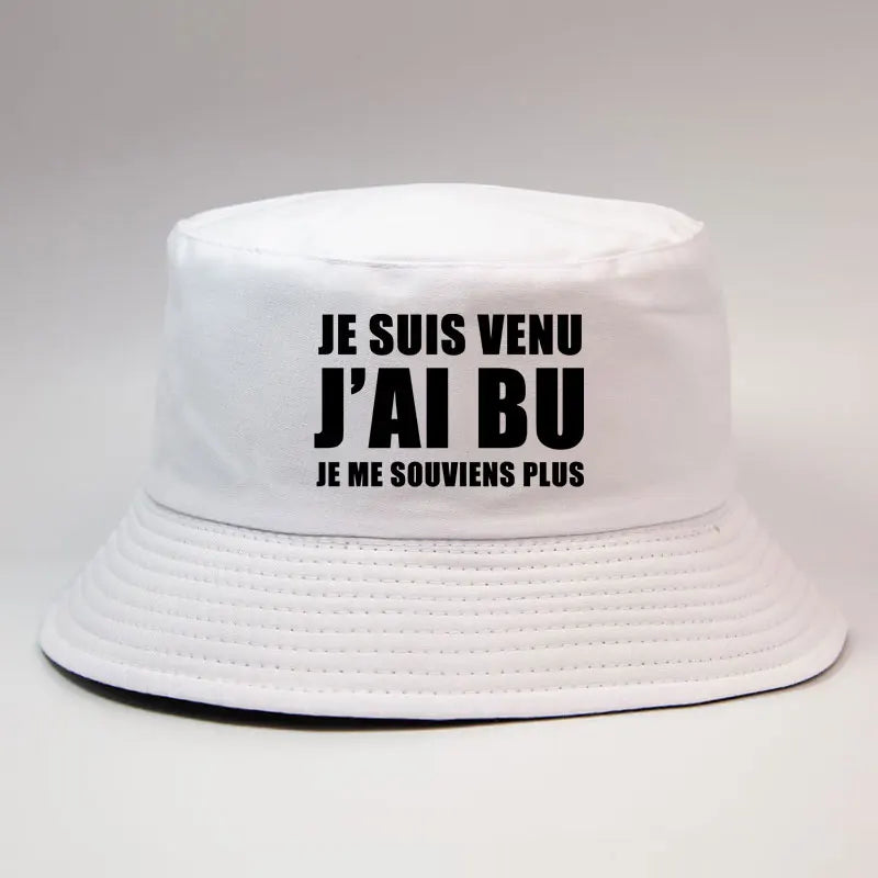 Je Suis Venu Print Bucket Hat