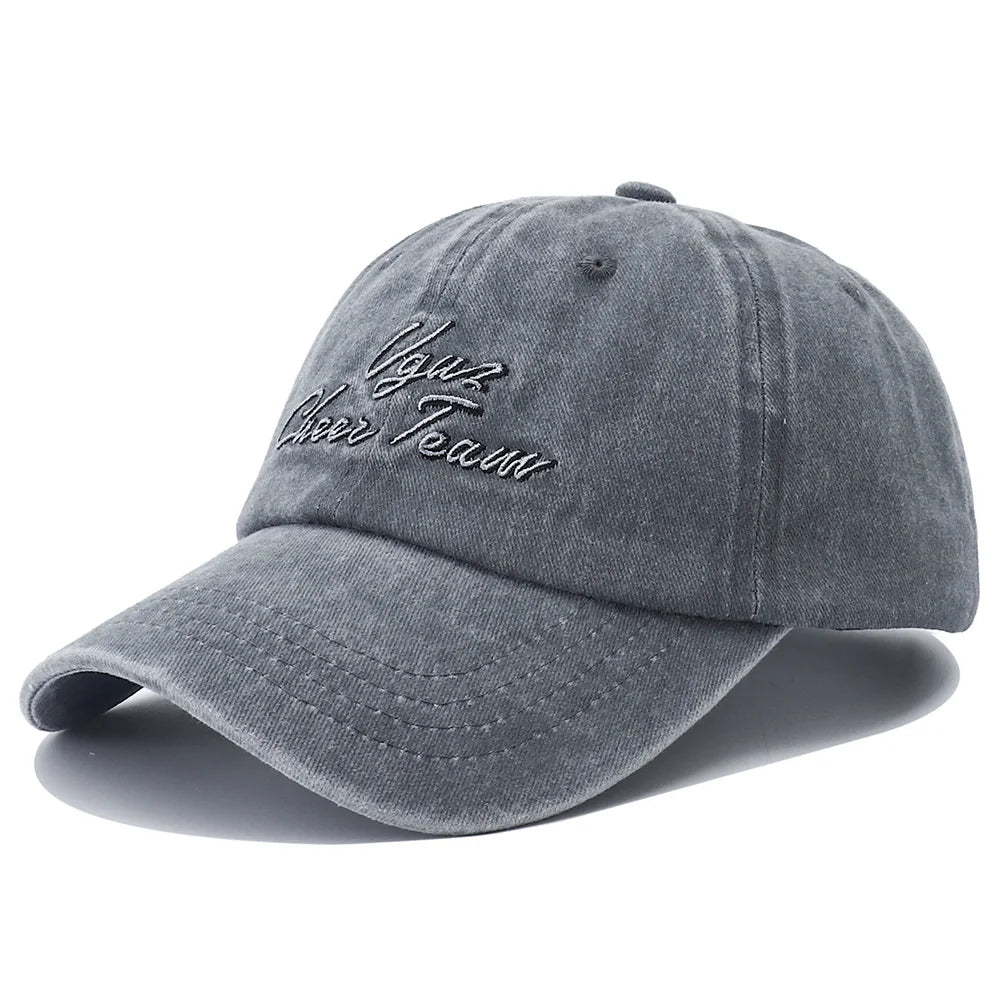 Vintage Letter Embroidered Dad Baseball Cap