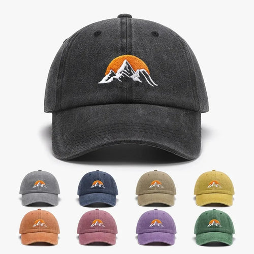 1pc Unisex Embroidered Sunset Baseball Hat Solid Color Adjustable Outdoor Casual Sport Soft Trucker Hat Suitable For Daily Wear
