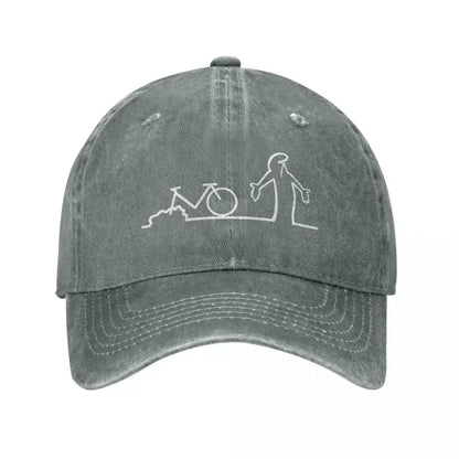 Bicycle La Linea Vintage Art Baseball Cap