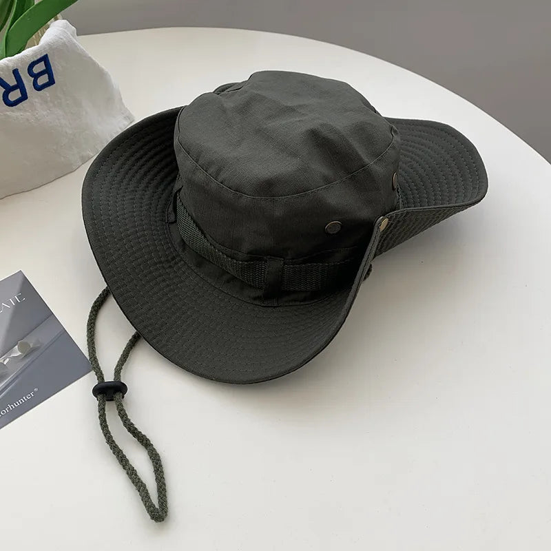 Large Brim Outdoor Fishing Sun Protection Bucket Hat
