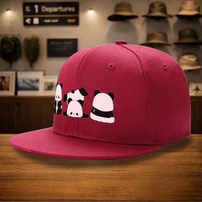 Cute Panda Group Snapback Cap