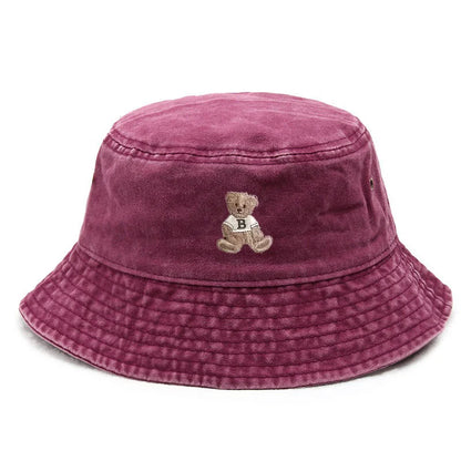 Teddy Bear Vintage Washed Bucket Hat