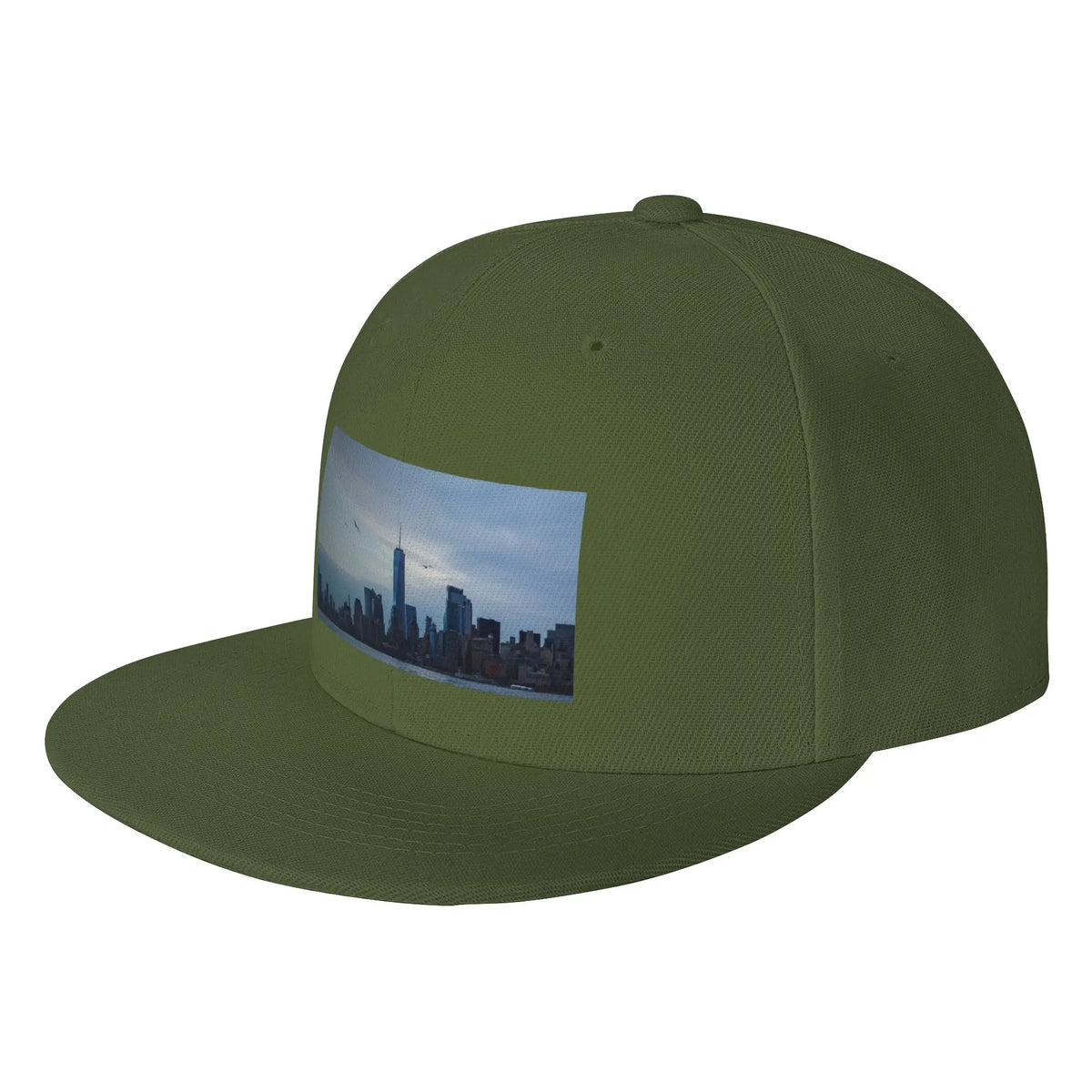 New York Skyline Girlish Style Flat Brim Snapback Cap
