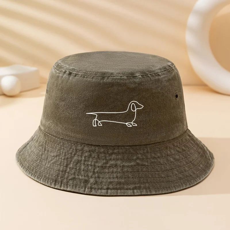Dachshund Dog Print Outdoor Bucket Hat