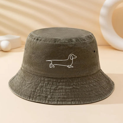 Dachshund Dog Print Outdoor Bucket Hat