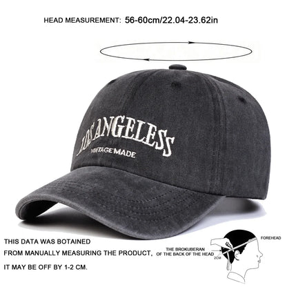 Unisex Embroidery Wash Baseball Caps Adjustable Casual